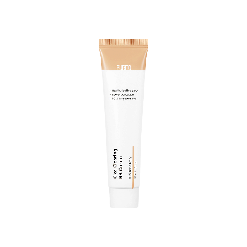 PURITO BB крем для чувствительной кожи Cica Clearing BB Cream #15 Rose Ivory – фото 1