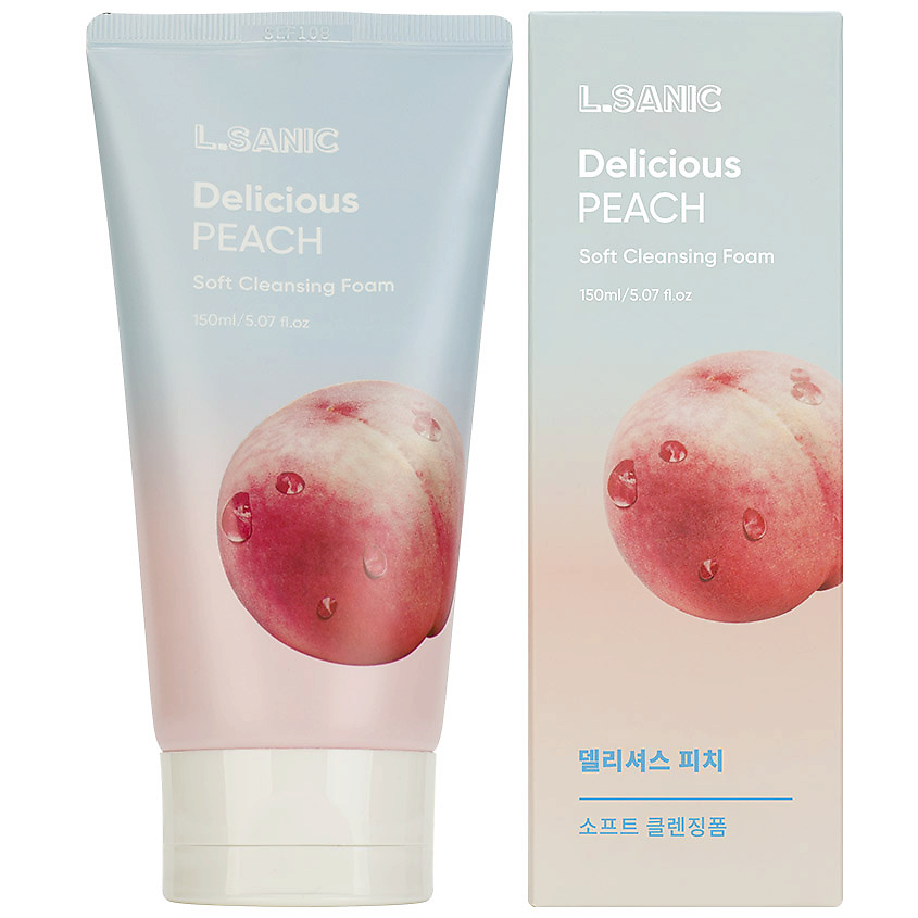 LSANIC Пенка для умывания Очищающая с экстрактом персика Delicious Peach Soft Cleansing Foam – фото 1