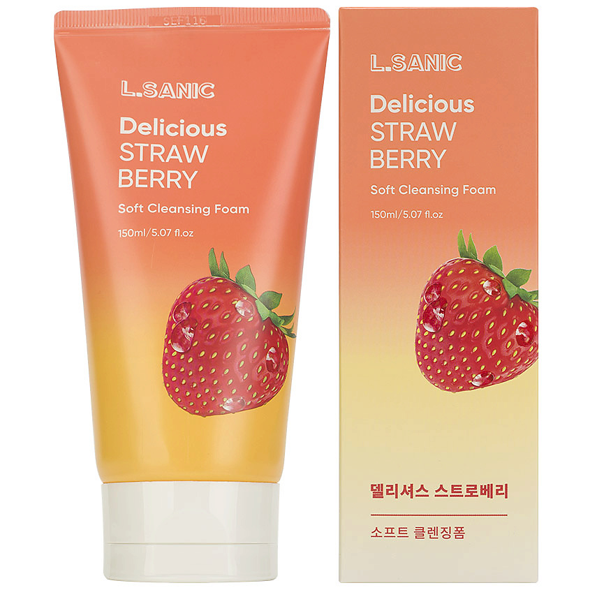 LSANIC Пенка для умывания Очищающая с экстрактом клубники Delicious Strawberry Soft Cleansing Foam – фото 1