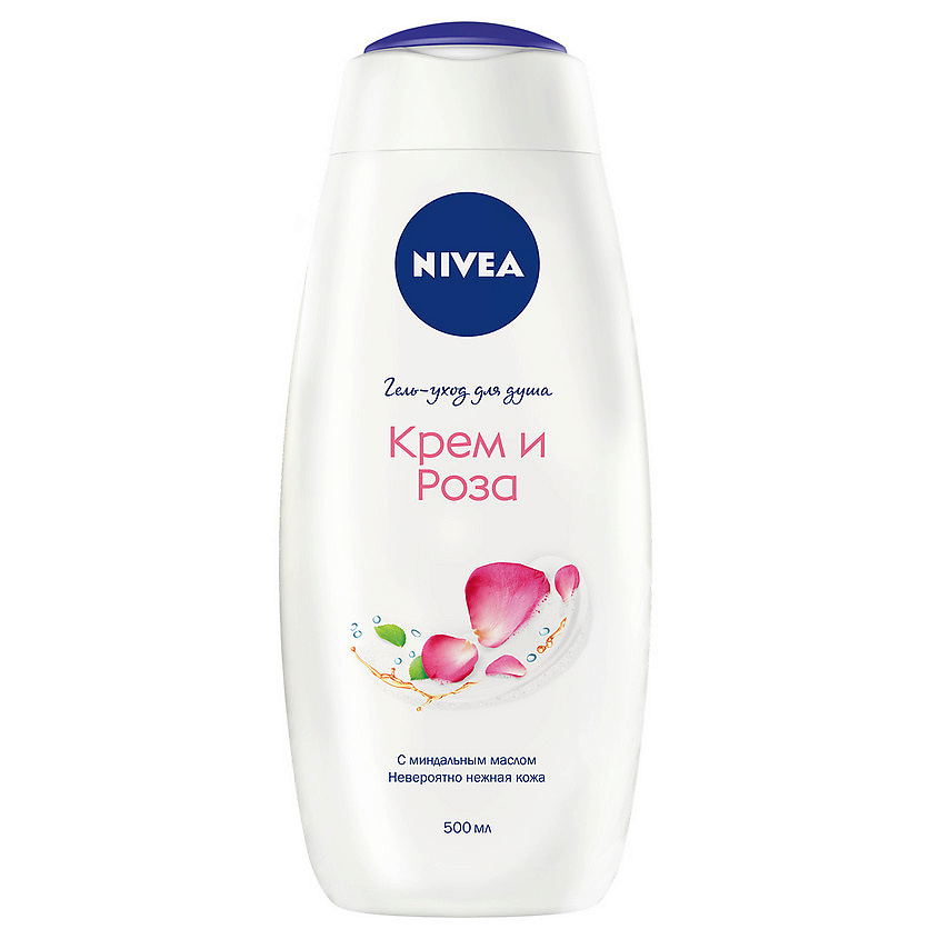 NIVEA Гeль-уход для душа Крем и Роза – фото 1
