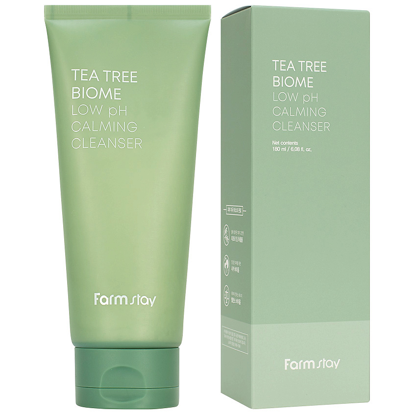 FARMSTAY Пенка для умывания Успокаивающая очищающая c нейтральным pH Tea Tree Biome Low pH Calming Cleanser – фото 1