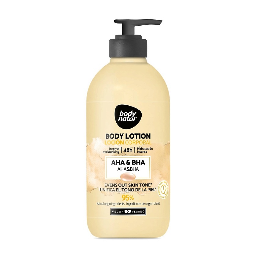 BODY NATUR Лосьон для тела с AHA, BHA кислотами Body Lotion Aha&BHA – фото 1