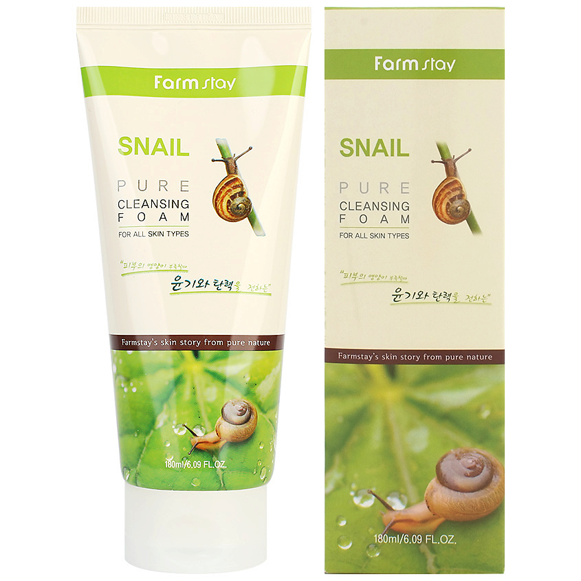 FARMSTAY Пенка для умывания очищающая с муцином улитки Snail Pure Cleansing Foam – фото 1