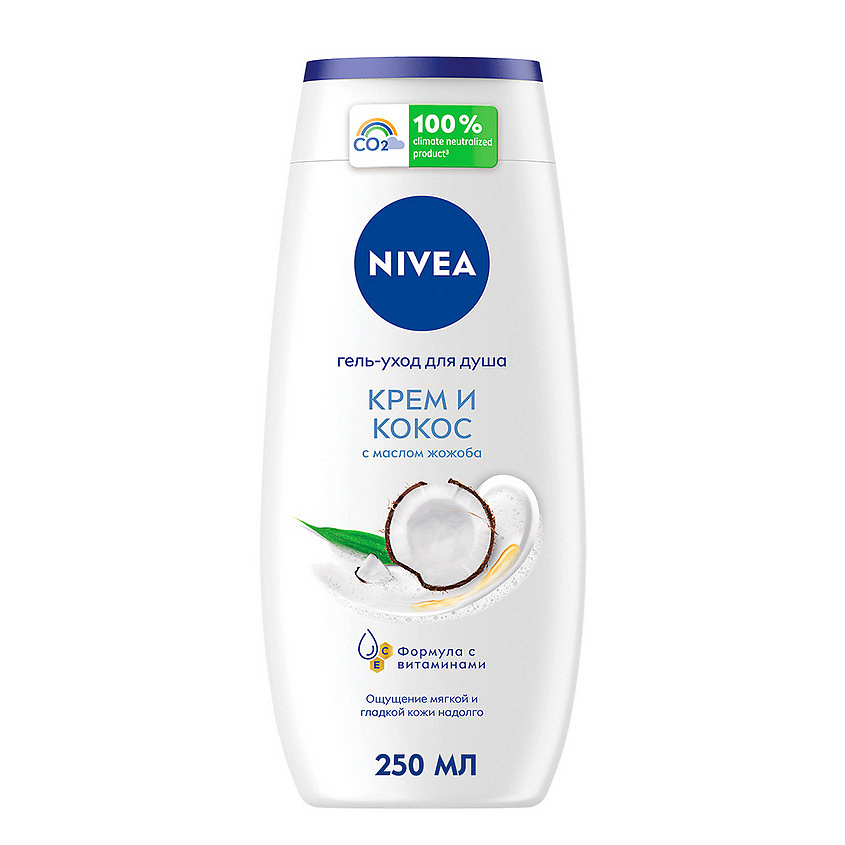 NIVEA Гeль-уход для душа Крем и Кокос – фото 1