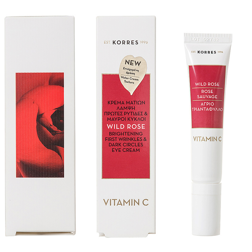 KORRES Крем для глаз против темных кругов Дикая роза Wild Rose Vitamin C Eye Cream – фото 2
