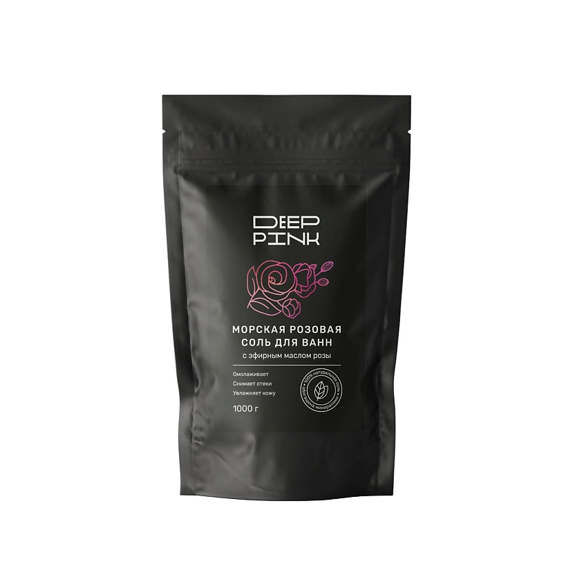 DEEP PINK Крымская розовая соль для ванн с эфирным маслом Розы – фото 1