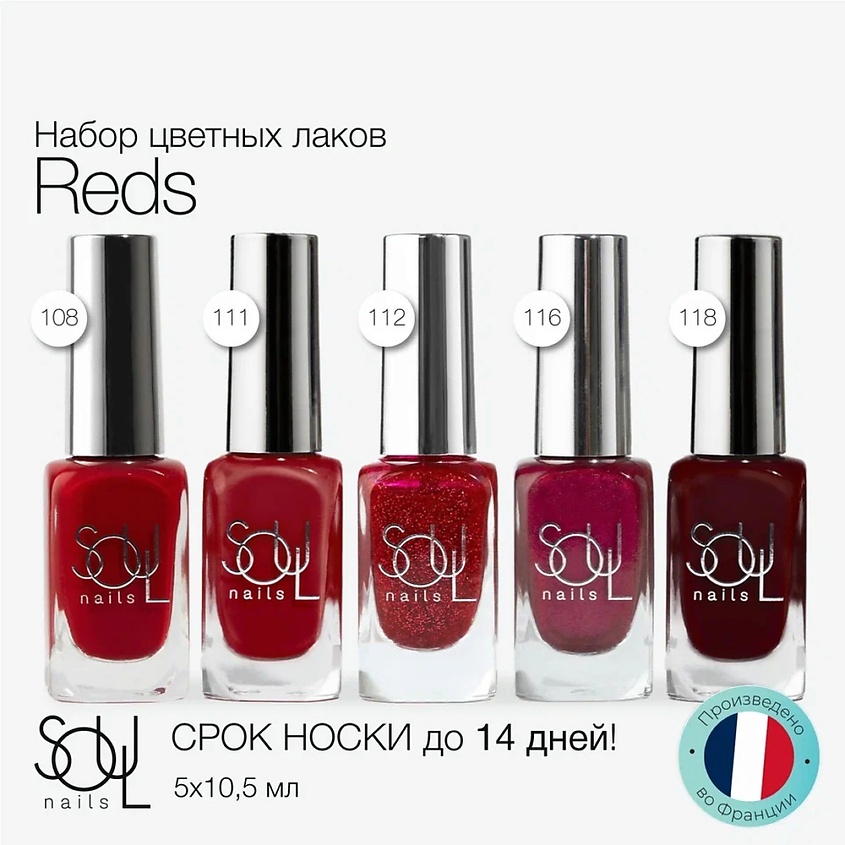 SOULNAILS Лак для ногтей набор REDS – фото 8