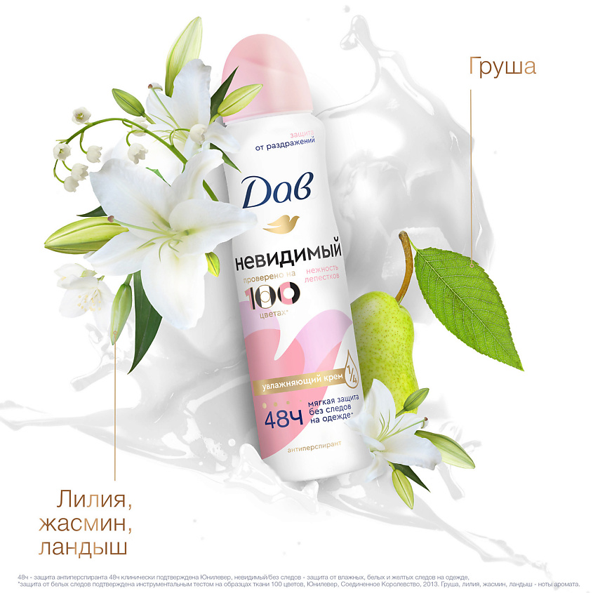 ДАВ Део-спрей  Невидимый Нежность лепестков, 150 мл – фото 9