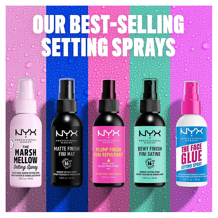 NYX PROFESSIONAL MAKEUP Водостойкий спрей для фиксации макияжа  The Face Glue Setting Spray – фото 2