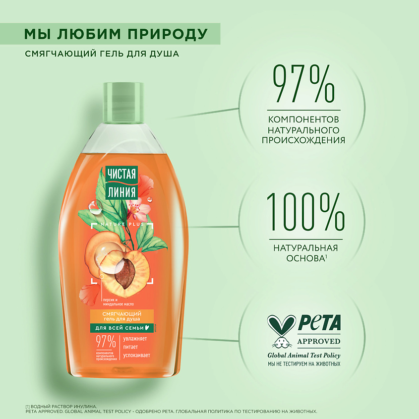 ЧИСТАЯ ЛИНИЯ Гель для душа СМЯГЧАЮЩИЙ – фото 4