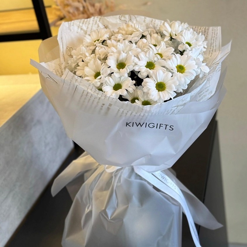 KIWIGIFTS Букет цветов живые Хризантемы – фото 3