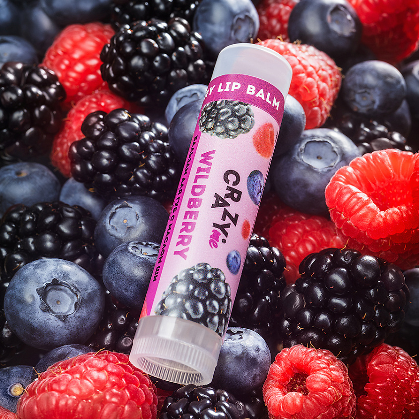 CRAZYME Бальзам для губ Wildberry с ароматом Лесная Ягода – фото 4