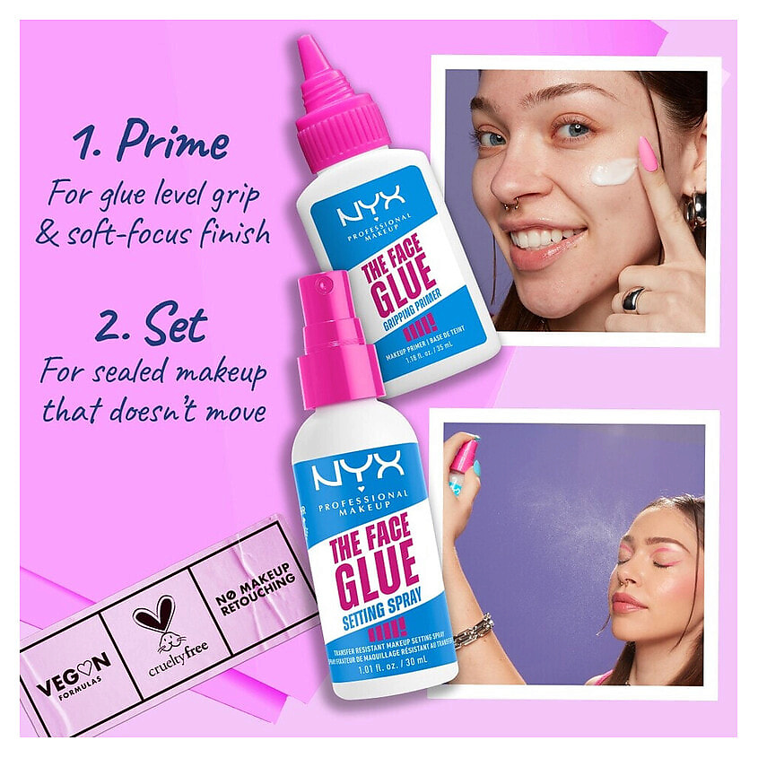 NYX PROFESSIONAL MAKEUP Водостойкий спрей для фиксации макияжа  The Face Glue Setting Spray – фото 3