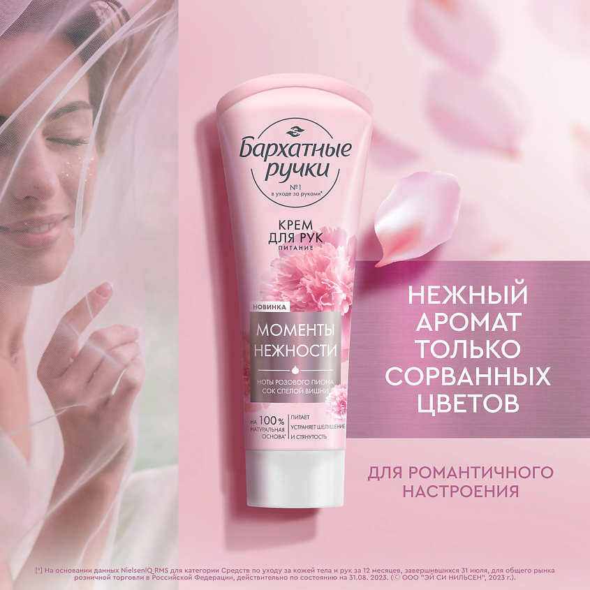 Бархатные ручки Крем для рук ПИТАНИЕ парфюмир с соком вишни и нотами пиона – фото 4