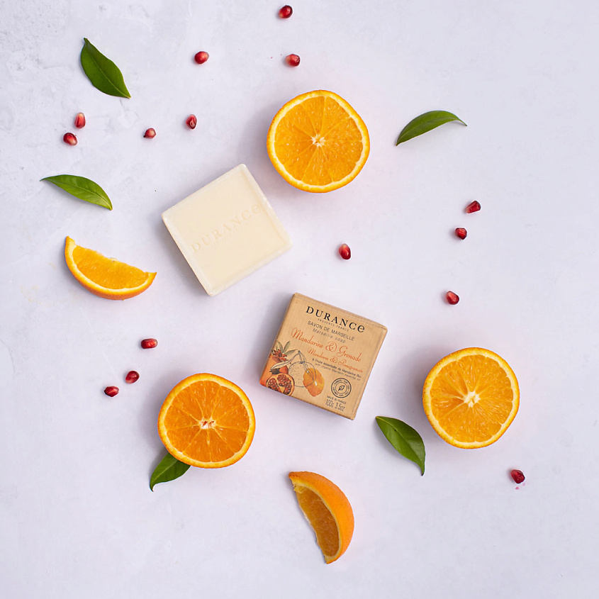 DURANCE Марсельское мыло кусковое Мандарин и гранат Mandarin & Pomegranate – фото 6