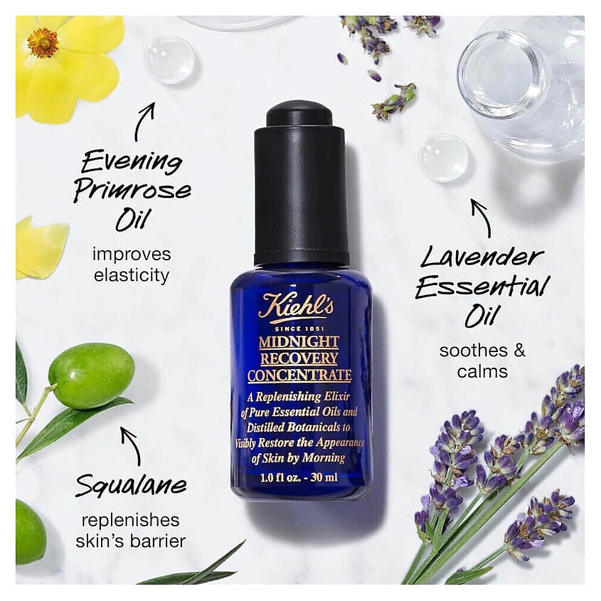 KIEHL'S Ночная восстанваливающая сыворотка Midnight Recovery