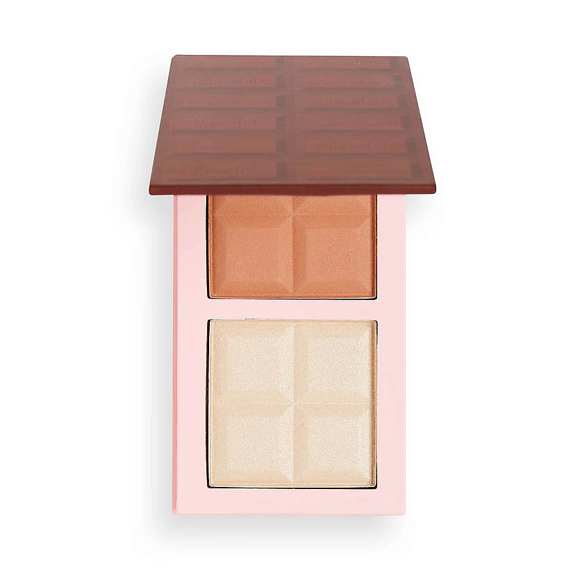 I HEART REVOLUTION Палетка для контурирования: бронзер и хайлайтер CHOCOLATE CONTOUR BAR – фото 4
