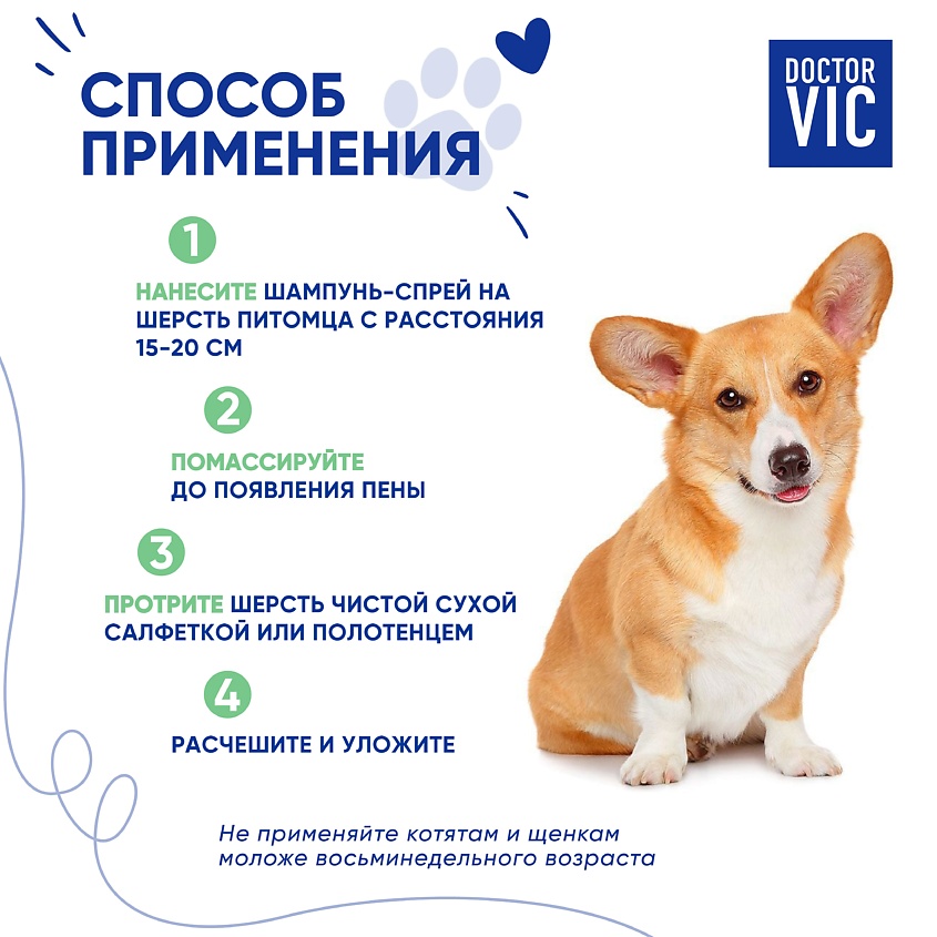 DOCTOR VIC Шампунь спрей для мытья без воды для собак и кошек – фото 7