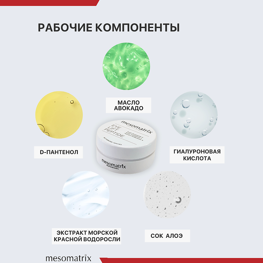 MESOMATRIX Пептидные антивозрастные патчи для век с лифтинг-эффектом EYE LIFT PEPTIDE – фото 8