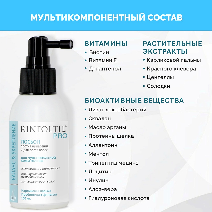 РИНФОЛТИЛ PRO Спрей для волос от выпадения для чувствительной кожи головы – фото 12