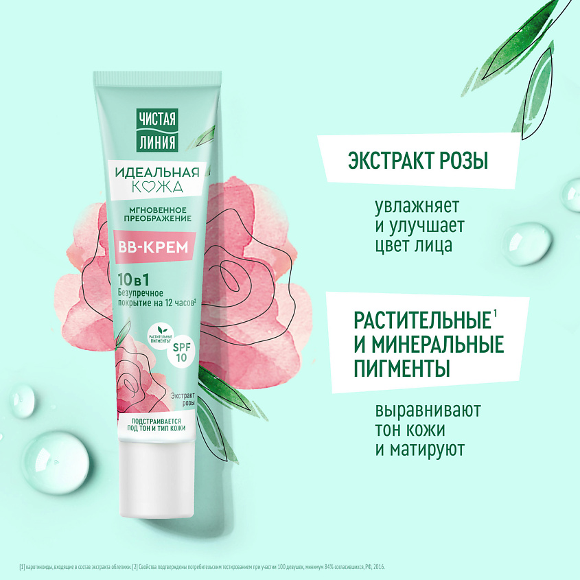 ЧИСТАЯ ЛИНИЯ ИДЕАЛЬНАЯ КОЖА Крем-BB 10в1 – фото 4