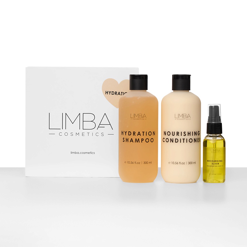 LIMBA COSMETICS Набор Hydration для волос - шампунь, кондиционер и ...