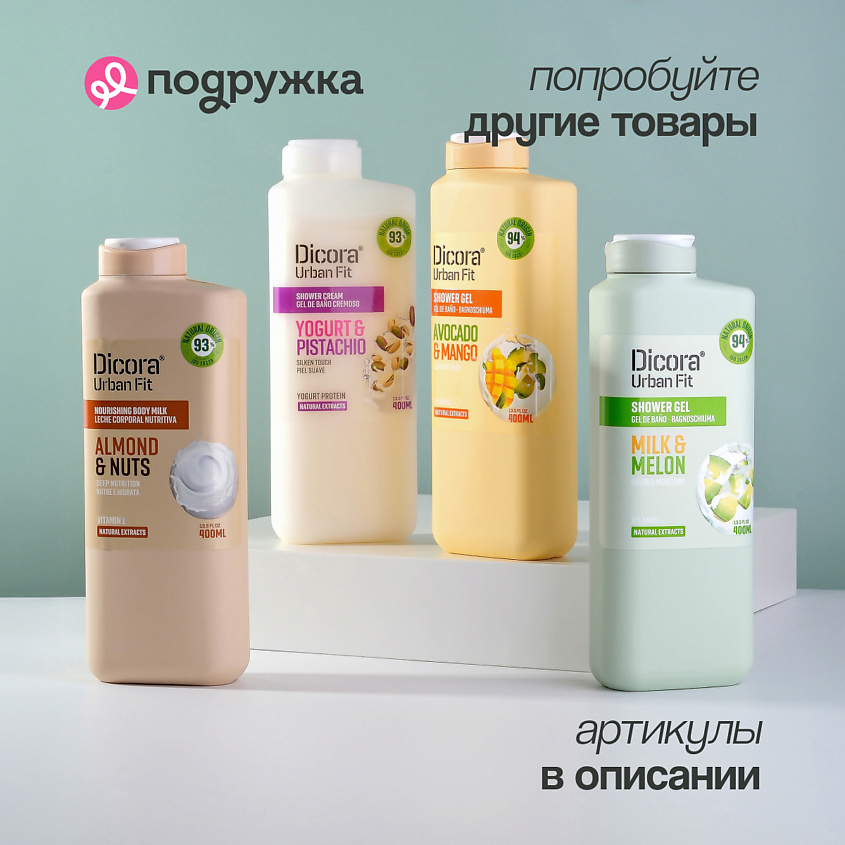 DICORA URBAN FIT Гель для душа Молоко и дыня – фото 4