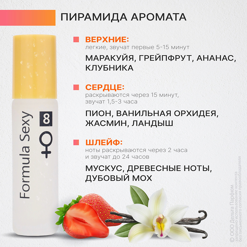 FORMULA SEXY Набор парфюмерных масел для тела с феромонами №4, №9, №8, №1 – фото 6