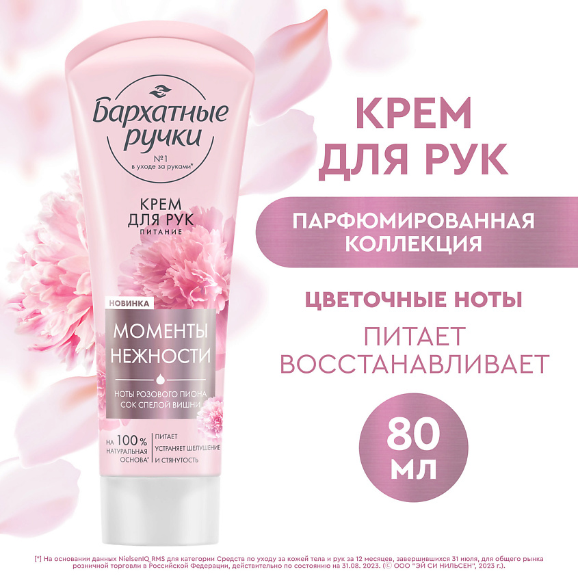 Бархатные ручки Крем для рук ПИТАНИЕ парфюмир с соком вишни и нотами пиона – фото 9