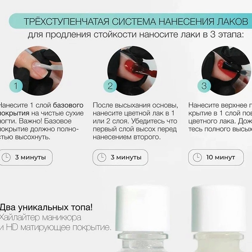 SOULNAILS Набор SOUL Dazzle Dry + Matt Top Coats – фото 3