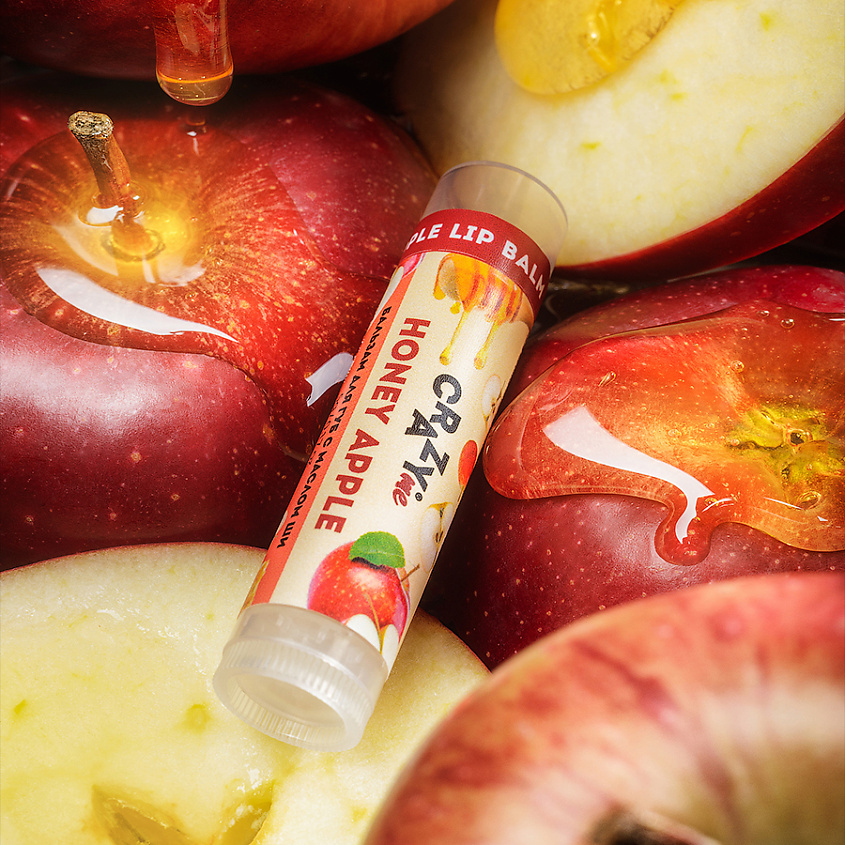 CRAZYME Бальзам для губ Honey Apple с ароматом Медовое Яблоко – фото 4
