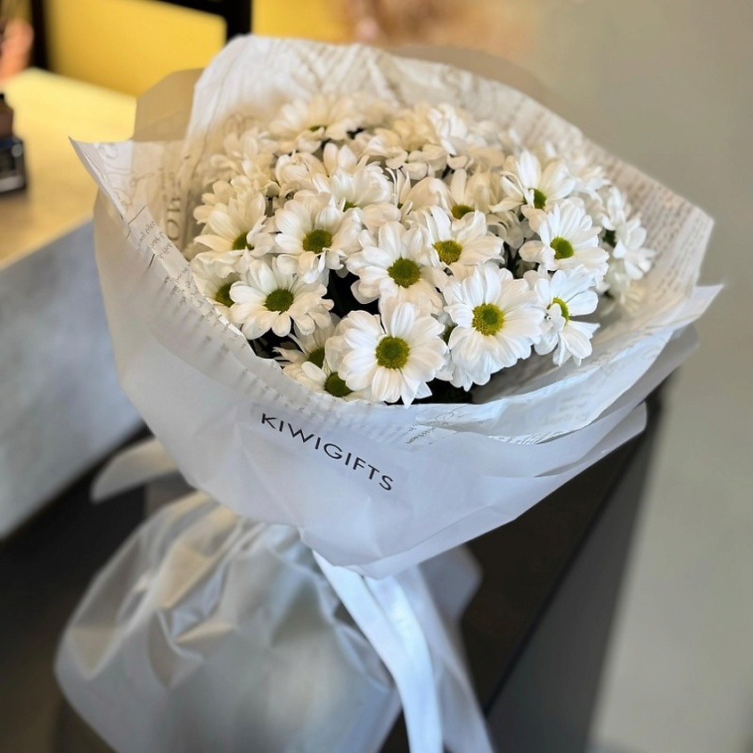 KIWIGIFTS Букет цветов живые Хризантемы – фото 2