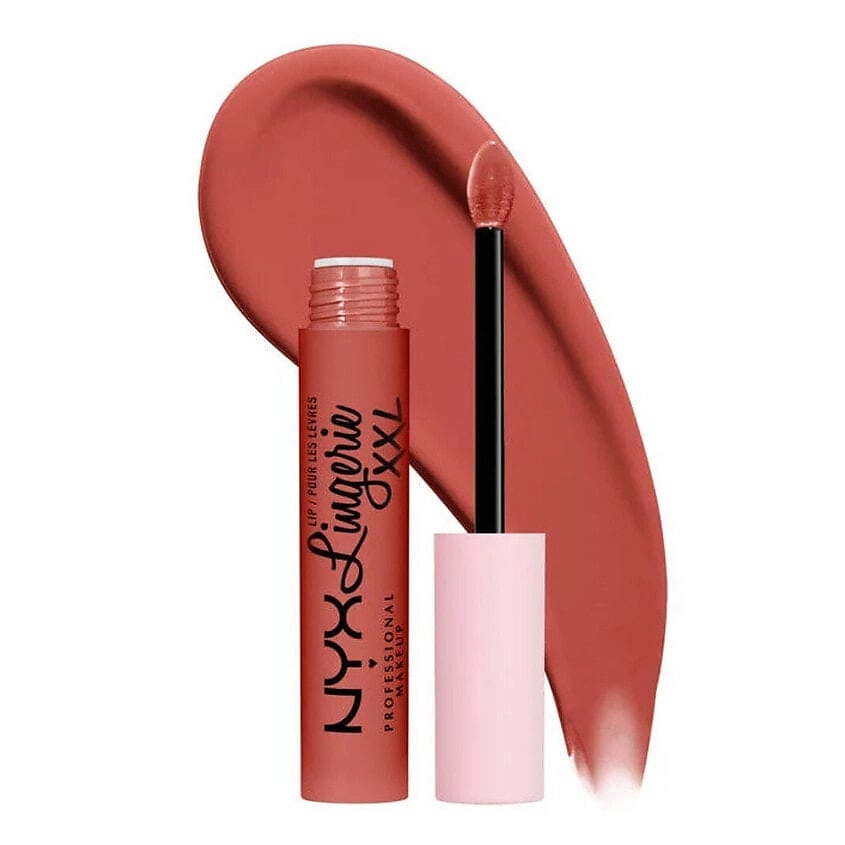 NYX PROFESSIONAL MAKEUP Жидкая матовая помада для губ Lip Lingerie XXL, 06 - Peach Flirt – фото 2