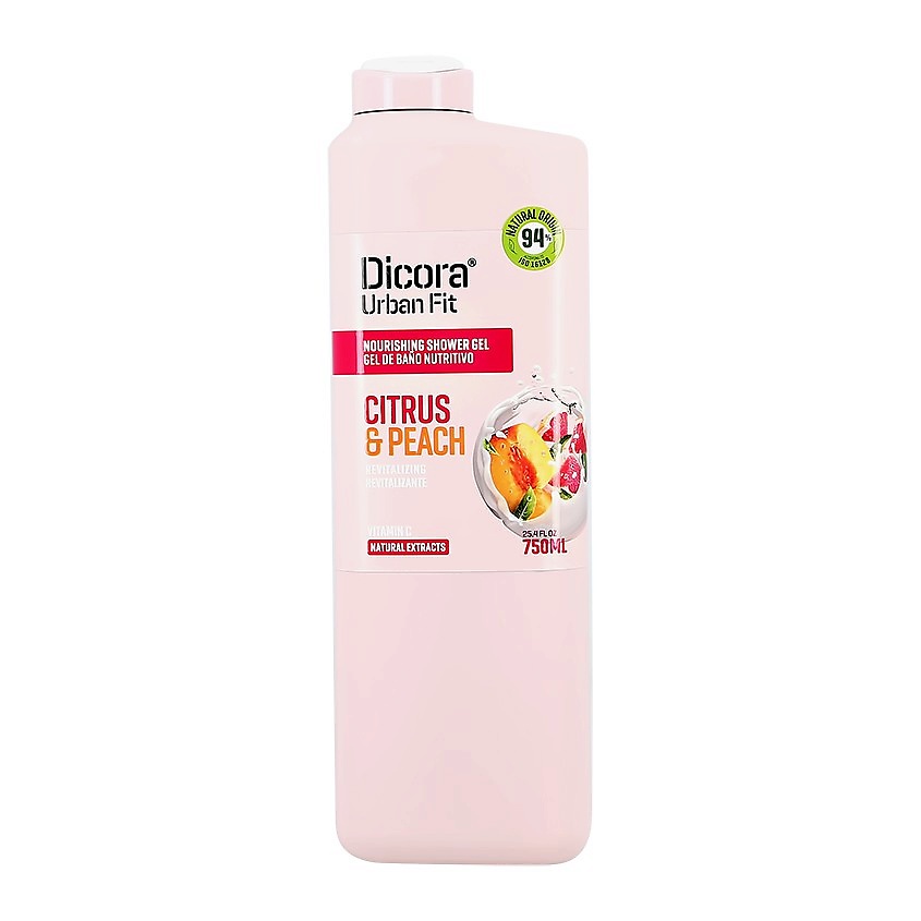 DICORA URBAN FIT Гель для душа Цитрусы и персик, 750 мл – фото 6