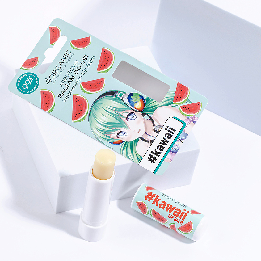 4ORGANIC Бальзам для губ #KAWAII Арбуз – фото 6