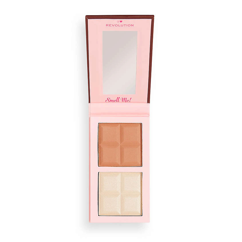 I HEART REVOLUTION Палетка для контурирования: бронзер и хайлайтер CHOCOLATE CONTOUR BAR – фото 3