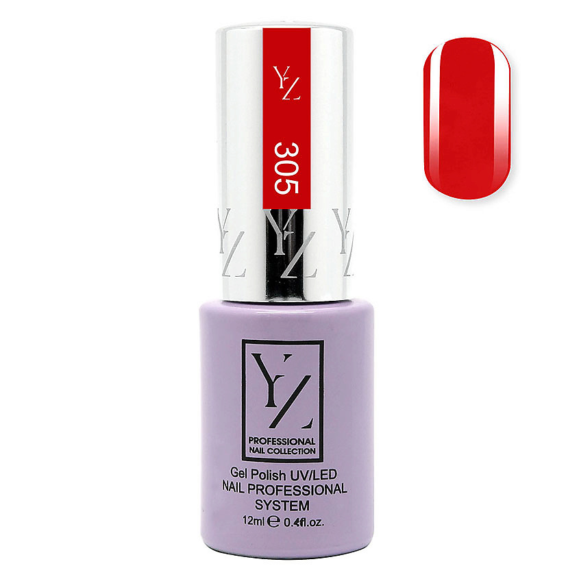 YLLOZURE Гель-лак Uv Led Yllozure Nail Professional, 305, рубиновый, 12 мл – фото 2