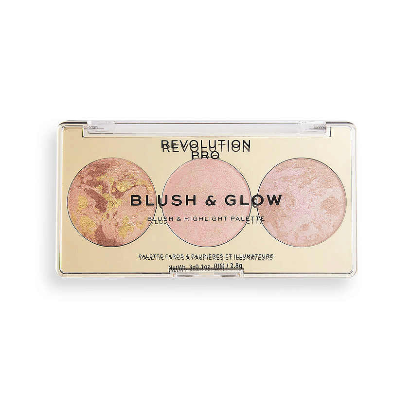 REVOLUTION PRO Румяна, бронзер и Хайлайтер 3 В 1 BLUSH & GLOW – фото 1