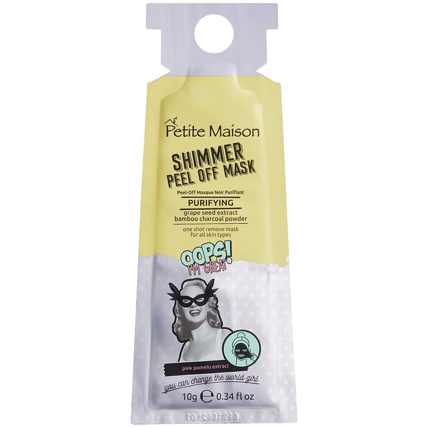 PETITE MAISON Черная очищающая маска-пленка SHIMMER PEEL OFF MASK PURIFYING – фото 1
