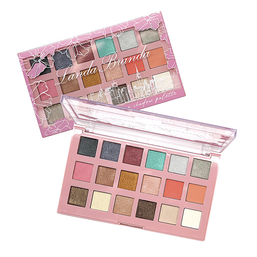 LANDA BRANDA Палетка теней 18 тонов Look Good Naked SEA breeze – фото 2