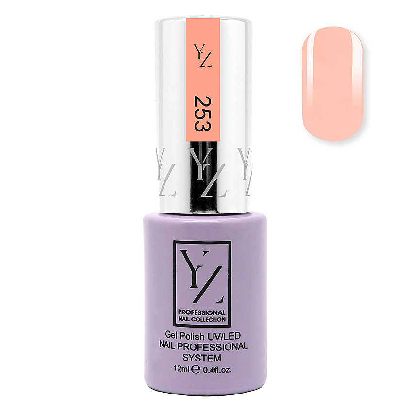 YLLOZURE Гель-лак Uv Led Yllozure Nail Professional, 253, медово-персиковый, 12 мл – фото 2