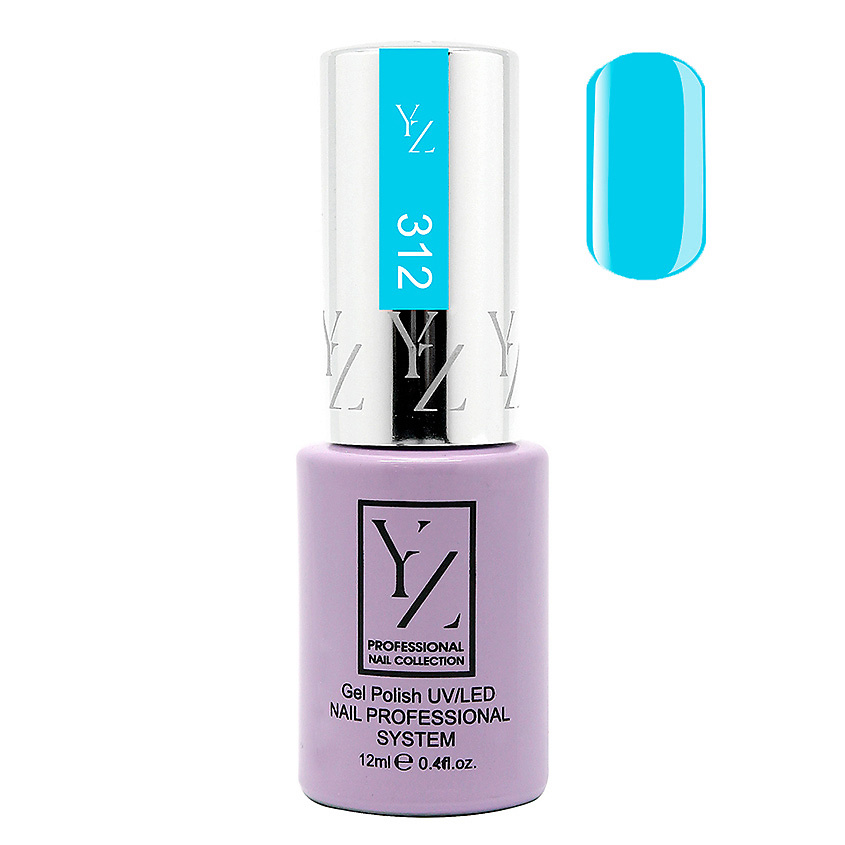 YLLOZURE Гель-лак Uv Led Yllozure Nail Professional, 312, бирюза, 12 мл – фото 2