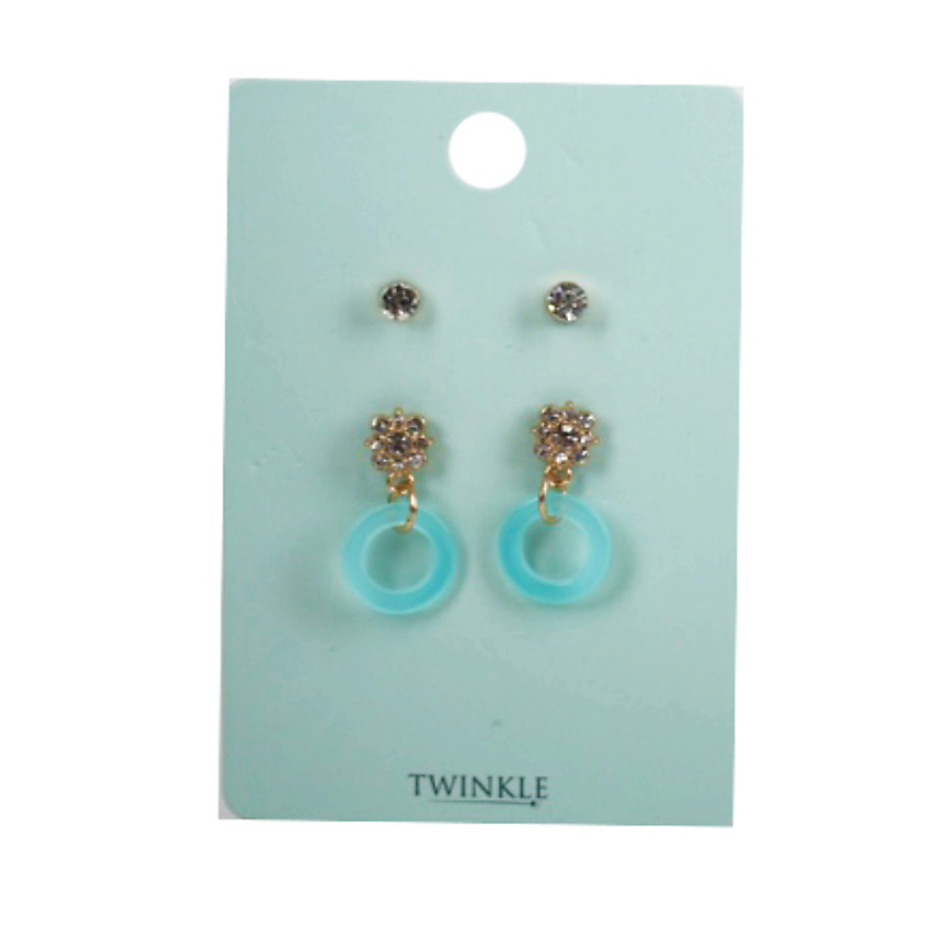 TWINKLE Серьги набор 2 пары Blue – фото 2