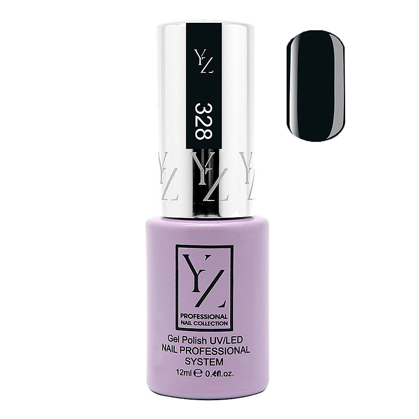 YLLOZURE Гель-лак Uv Led Yllozure Nail Professional, 328, угольный, 12 мл – фото 2