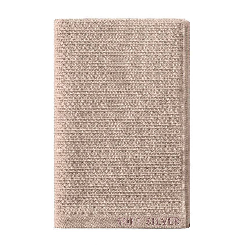 SOFT SILVER Антибактериальное махровое полотенце для тела с массажным эффектом, 65х140 см. Цвет: «Песчаный берег» (бежевый) – фото 1