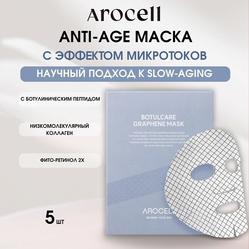 AROCELL Графеновая маска с ботулиническим пептидом  Botulcare Graphene Mask – фото 1