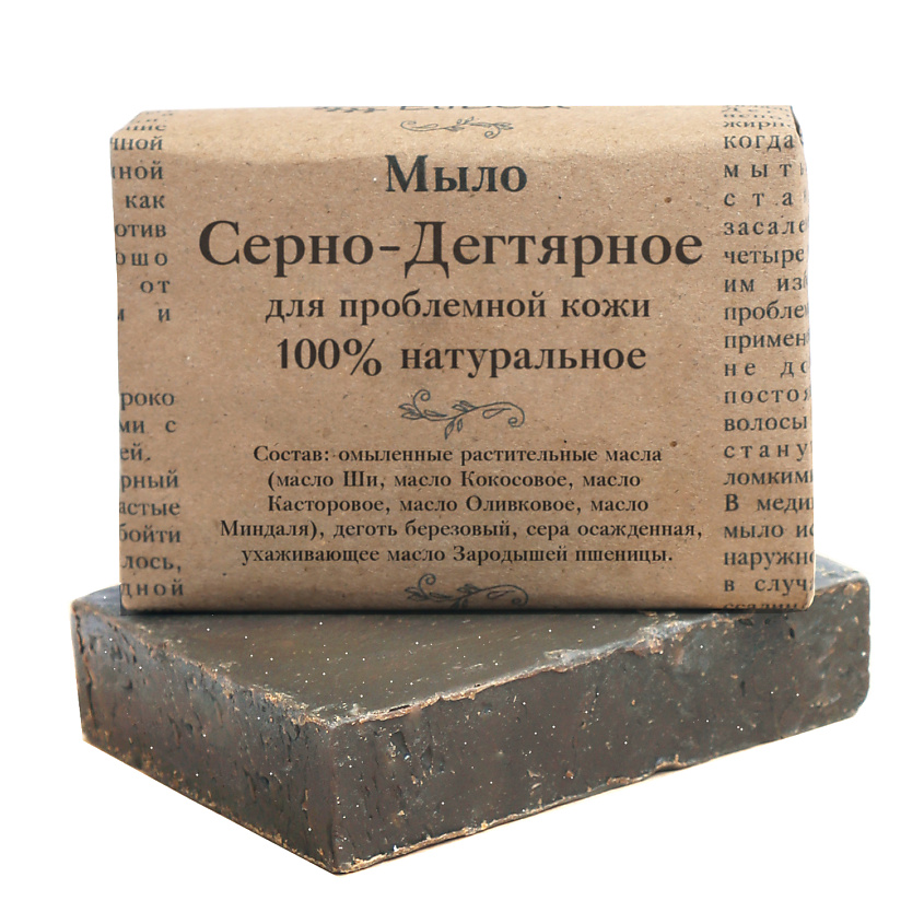 ELIBEST Мыло натуральное для проблемной кожи Серно-Дегтярное – фото 2