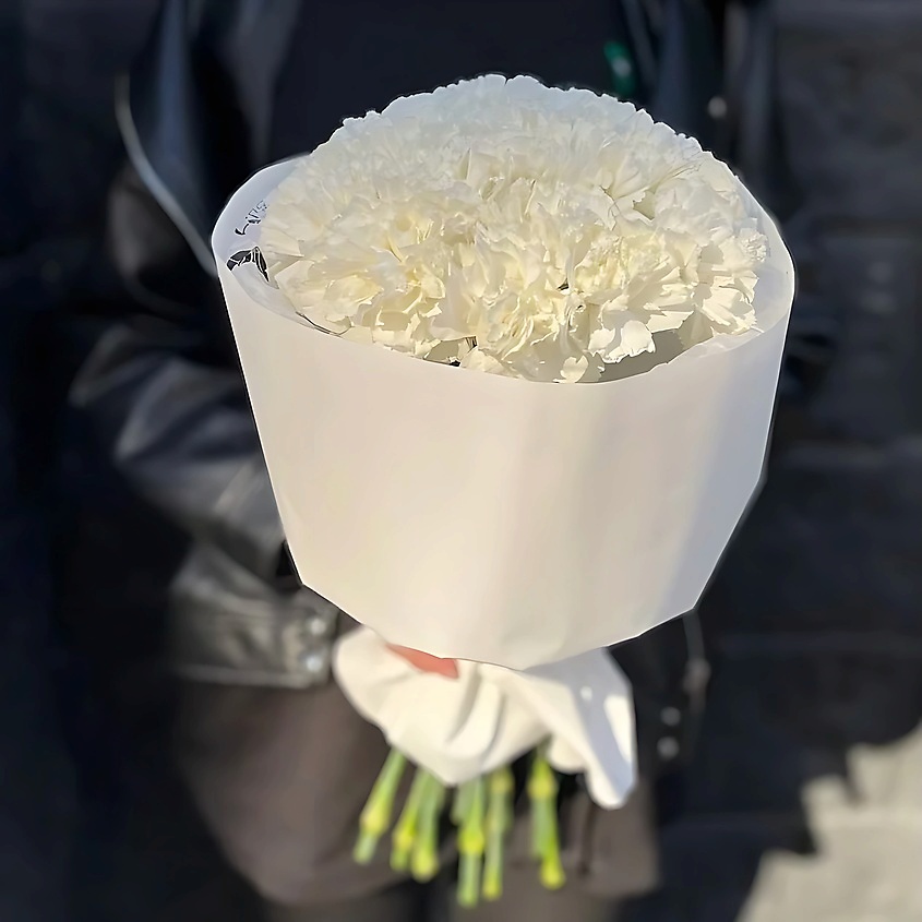 CITY FLOWERS Букет из Диантусов моно белые – фото 2