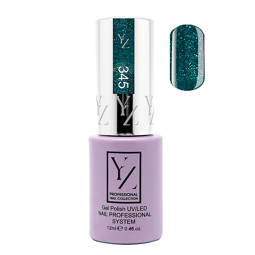 YLLOZURE Гель-лак Uv Led Yllozure Nail Professional, 345, бриллиантовая зелень, 12 мл – фото 2