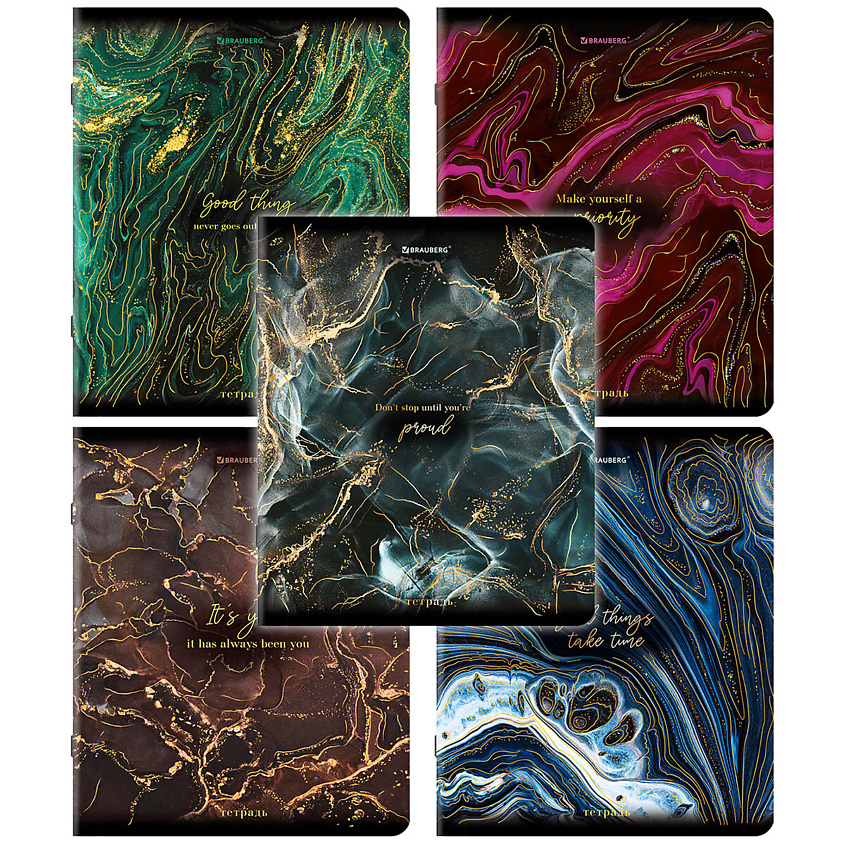 BRAUBERG Тетради Дэк А5 Marble – фото 1